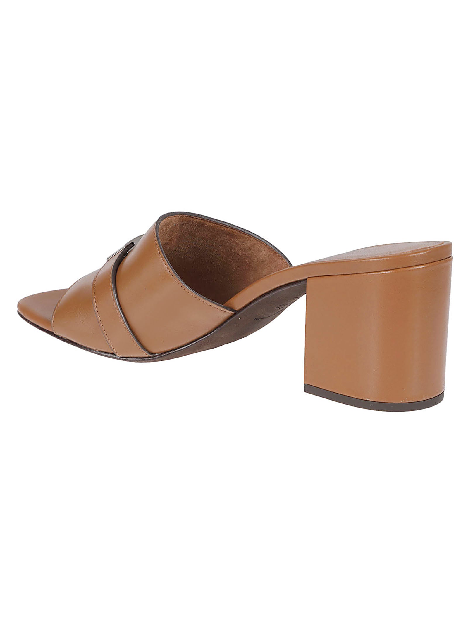 Mule With T-Shaped Metallic Buckle