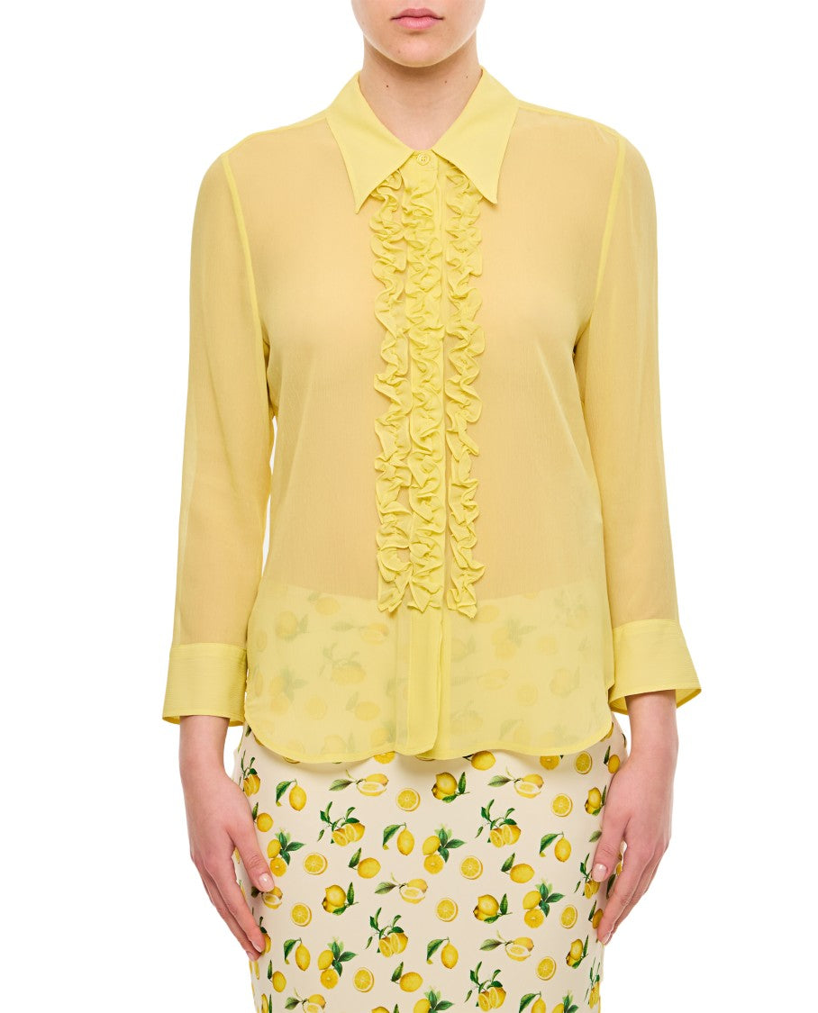 Ruffled Slim Shirt