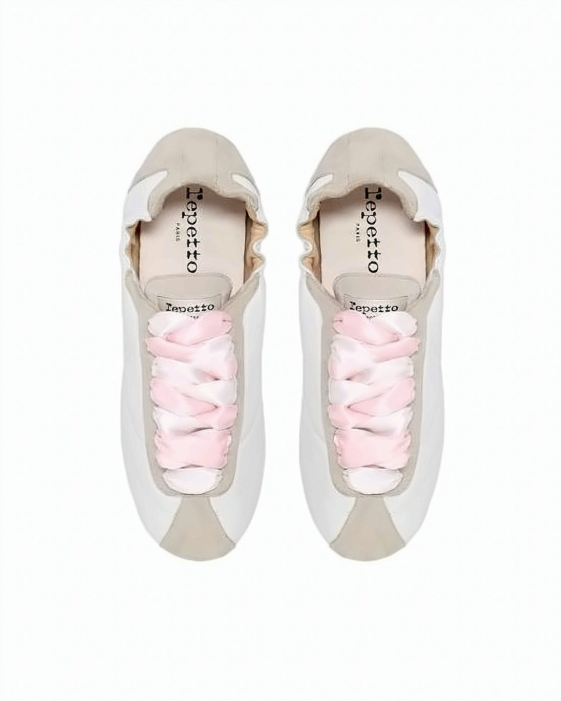 Lambskin Leather Sneakers with Ruched Satin Laces