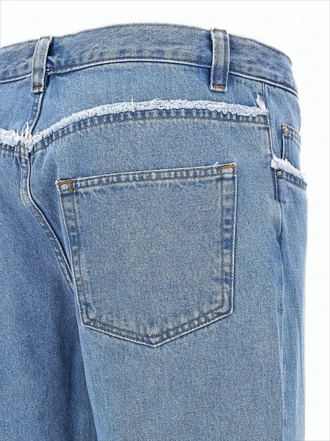 Light Blue Distressed Denim Pants