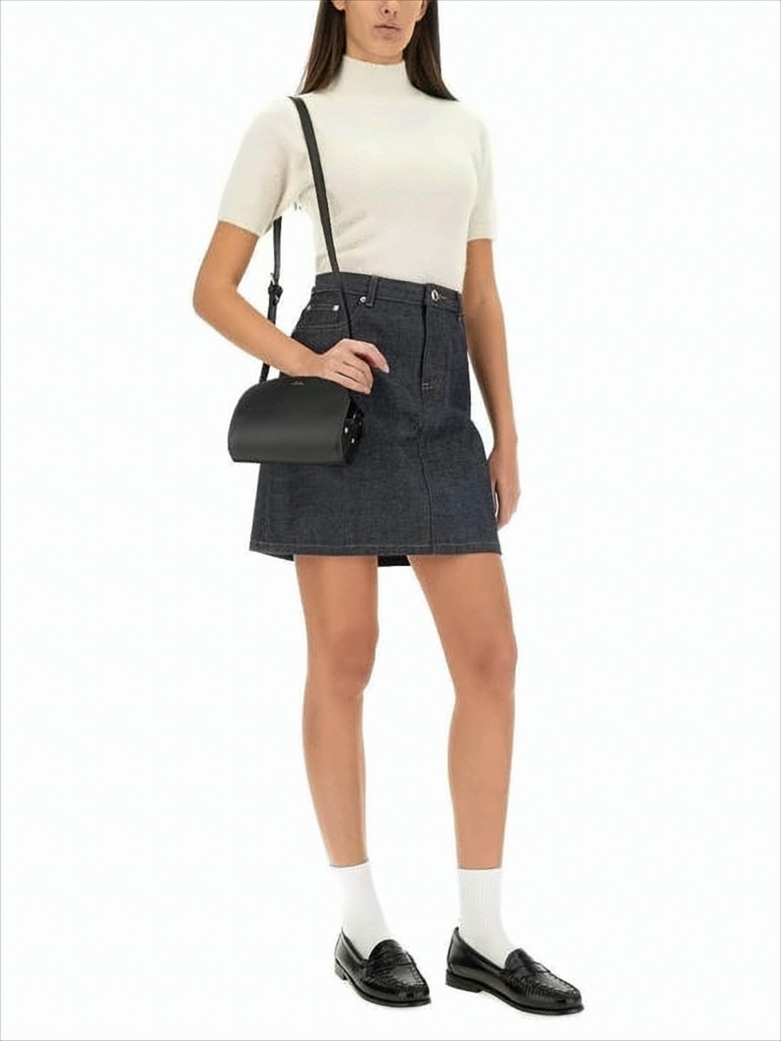 High Turtleneck Knit Top