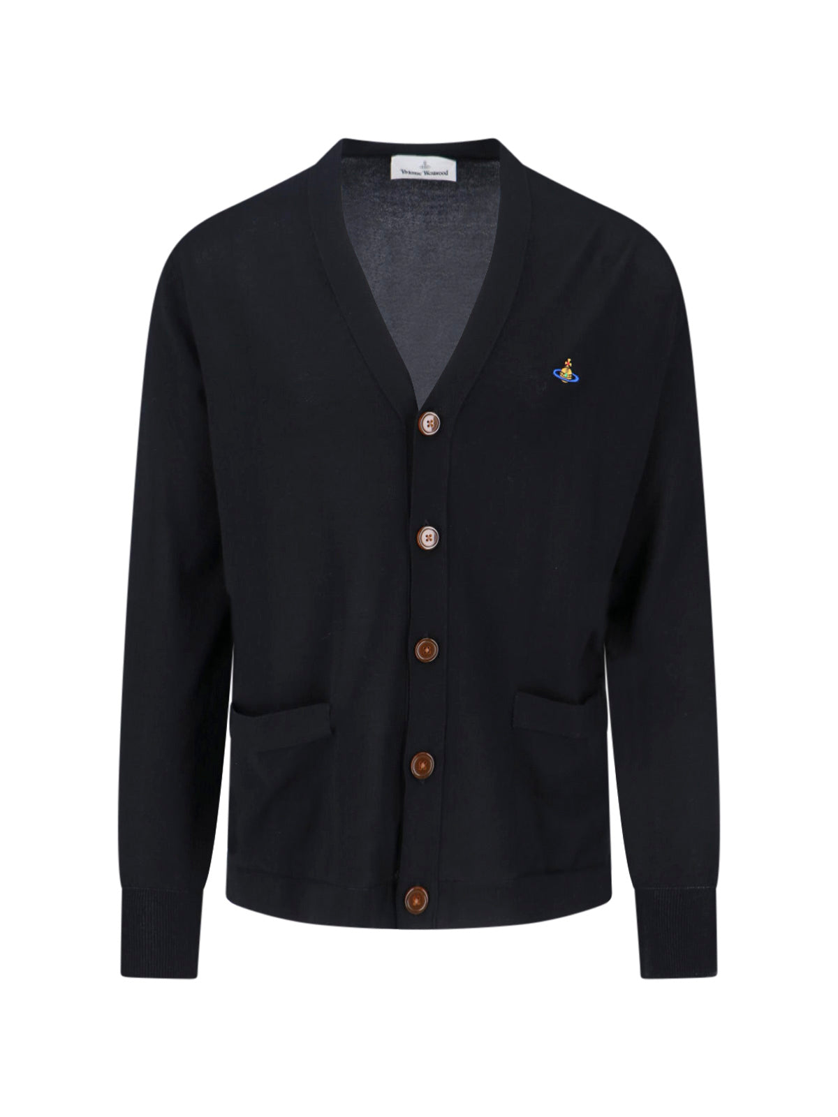 Black Alex V-Neck Cotton Cardigan