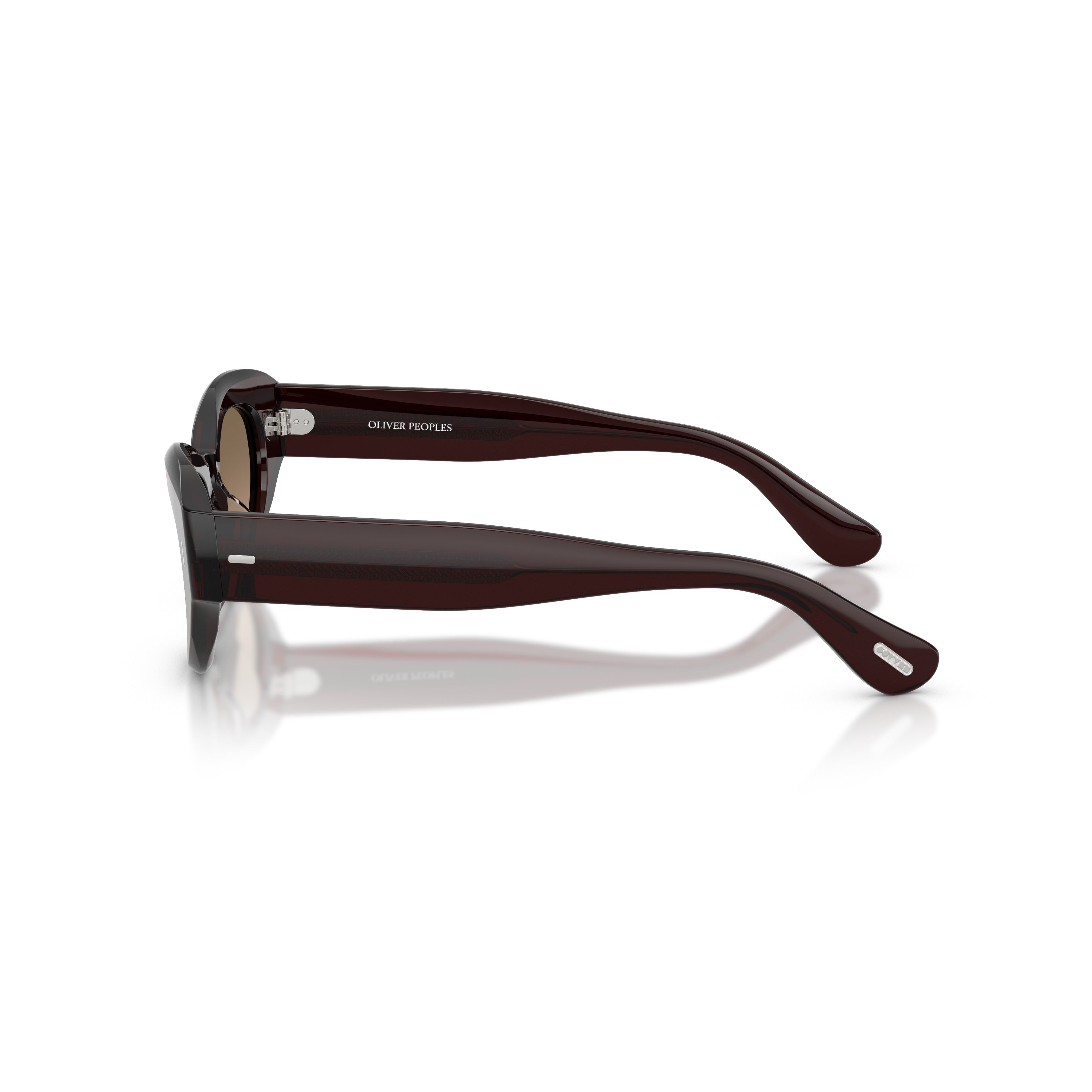 0ov5615su Rounded Cat-Eye Sunglasses with Glossy Acetate Frame