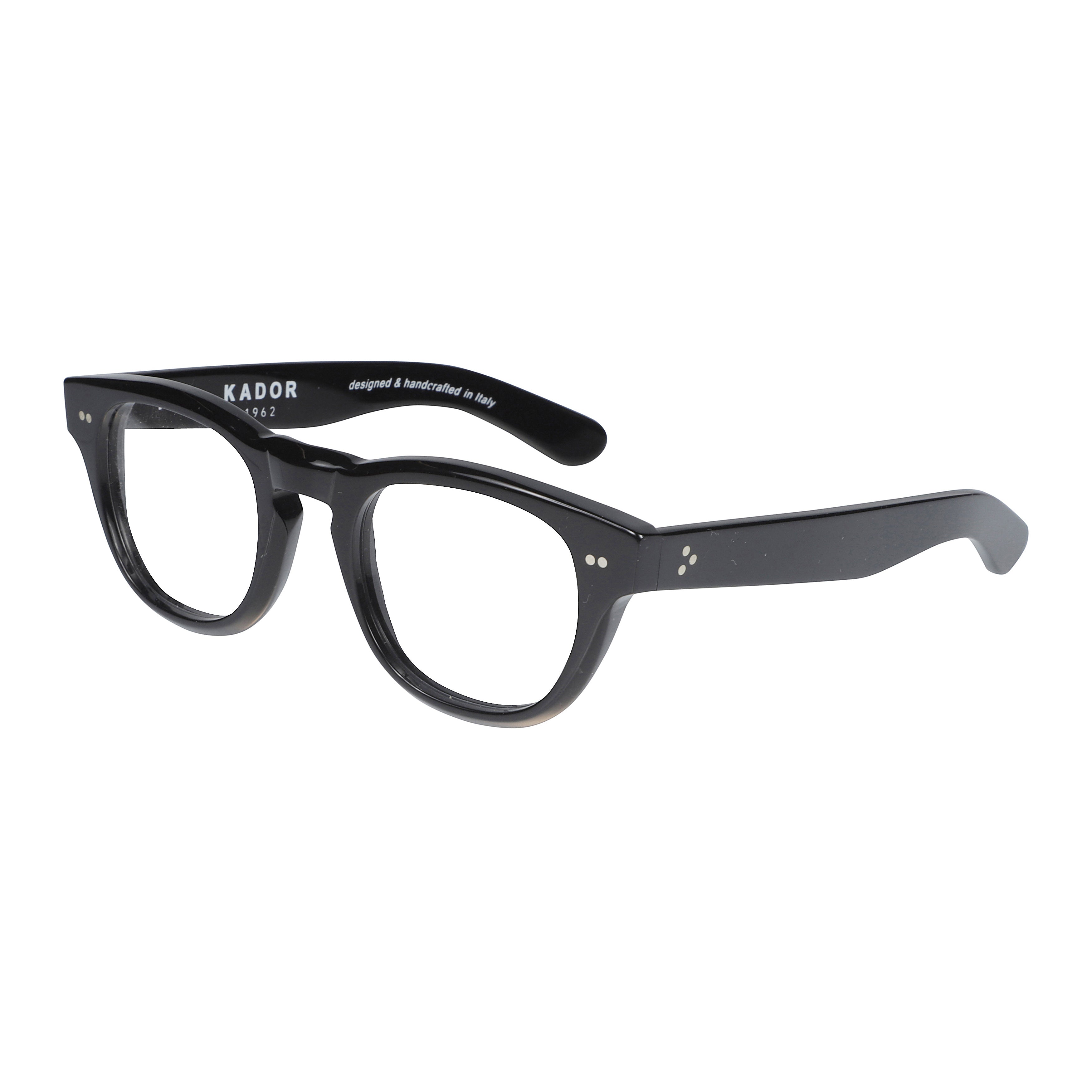 Kosmo/N Classic Rounded Frame Sunglasses with Glossy Black Finish