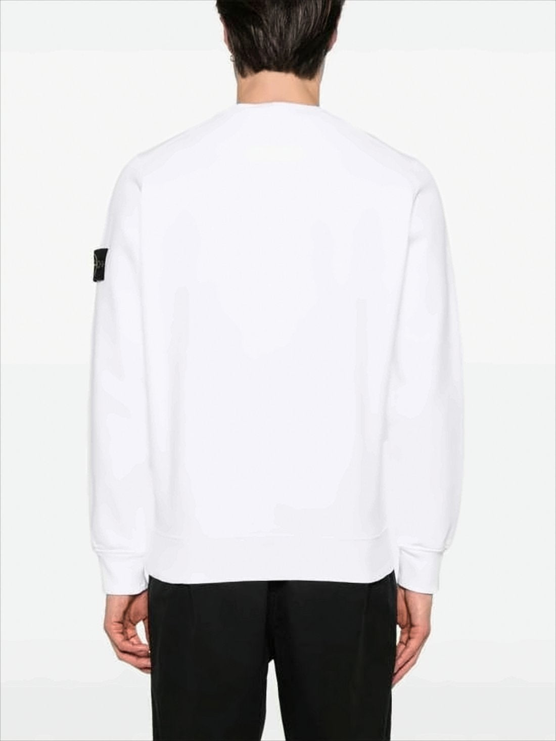 Long-Sleeve Crewneck Sweatshirt with Compass Logo