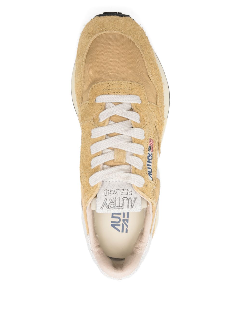 Panelled Green And Yellow Calf Suede Sneakers