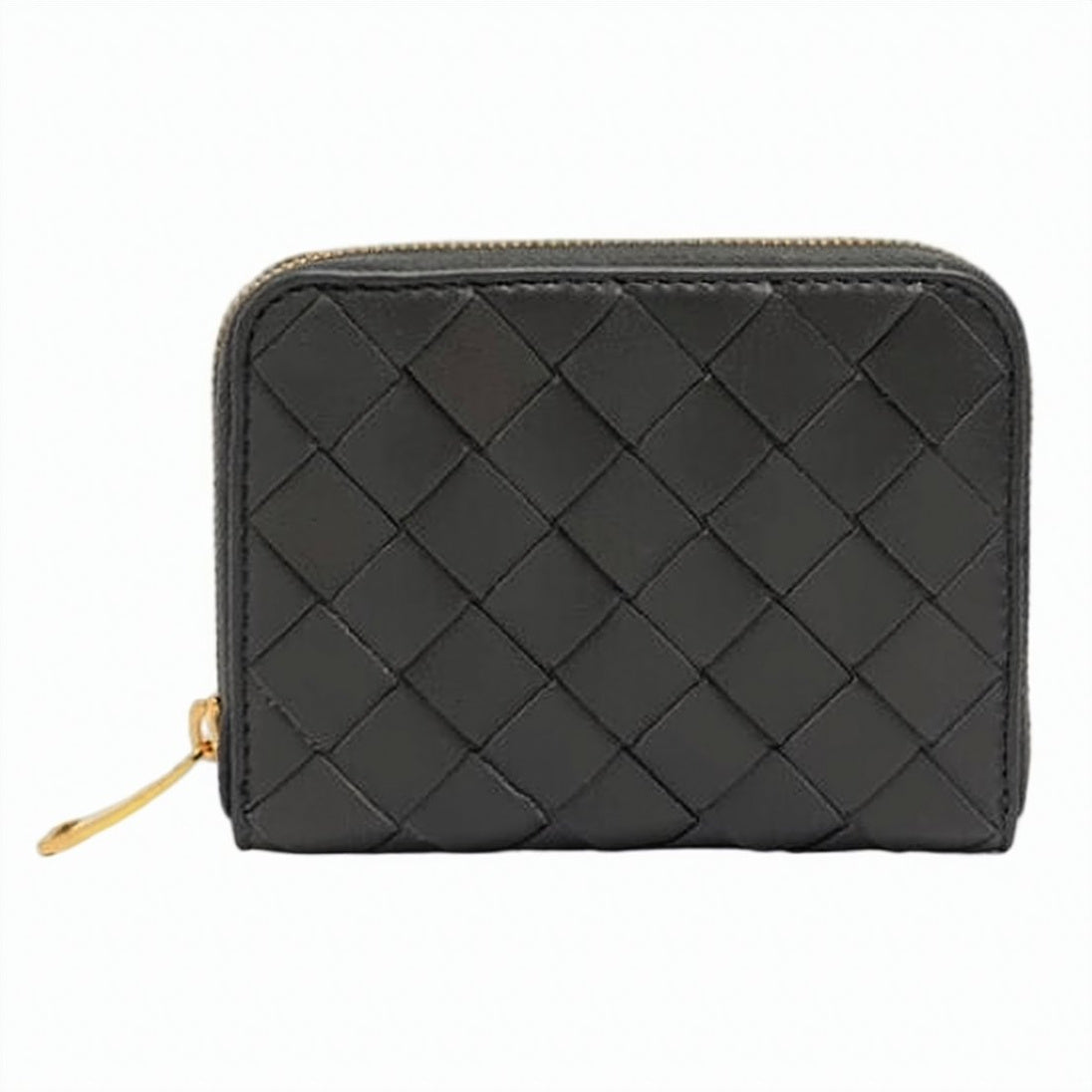 Woven Leather Card Wallet