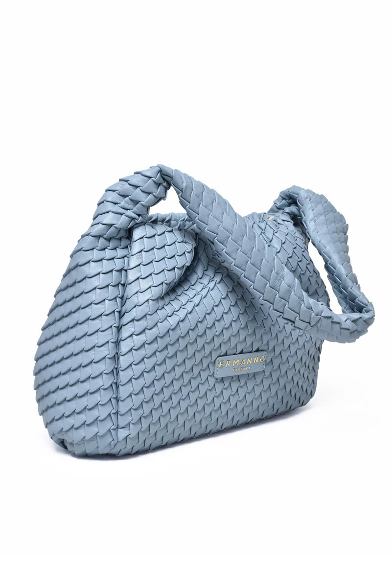 Teagan Hobo Crossbody Bag - Light Blue