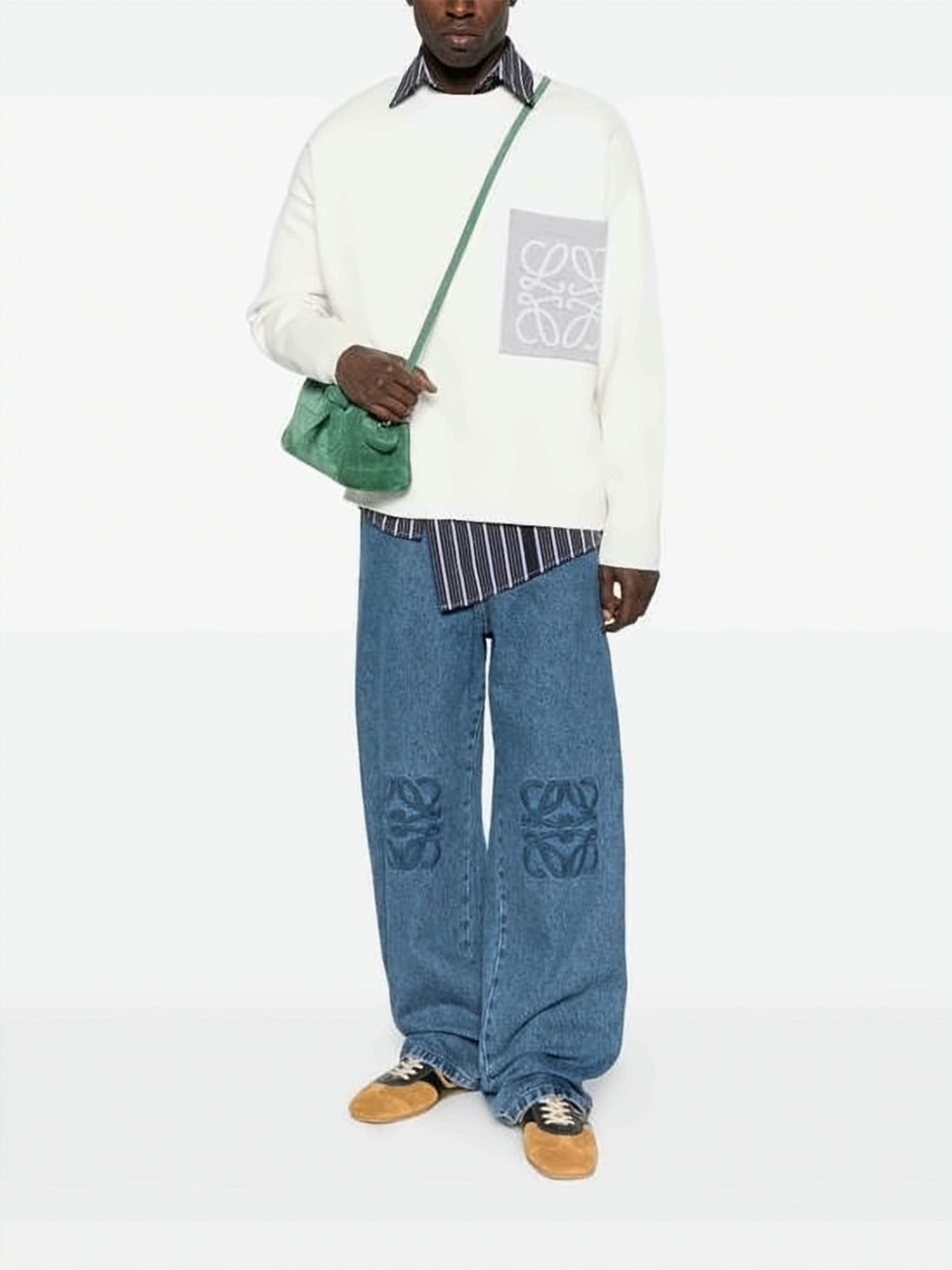 Loewe Cotton Blend Anagram Pocket Sweater