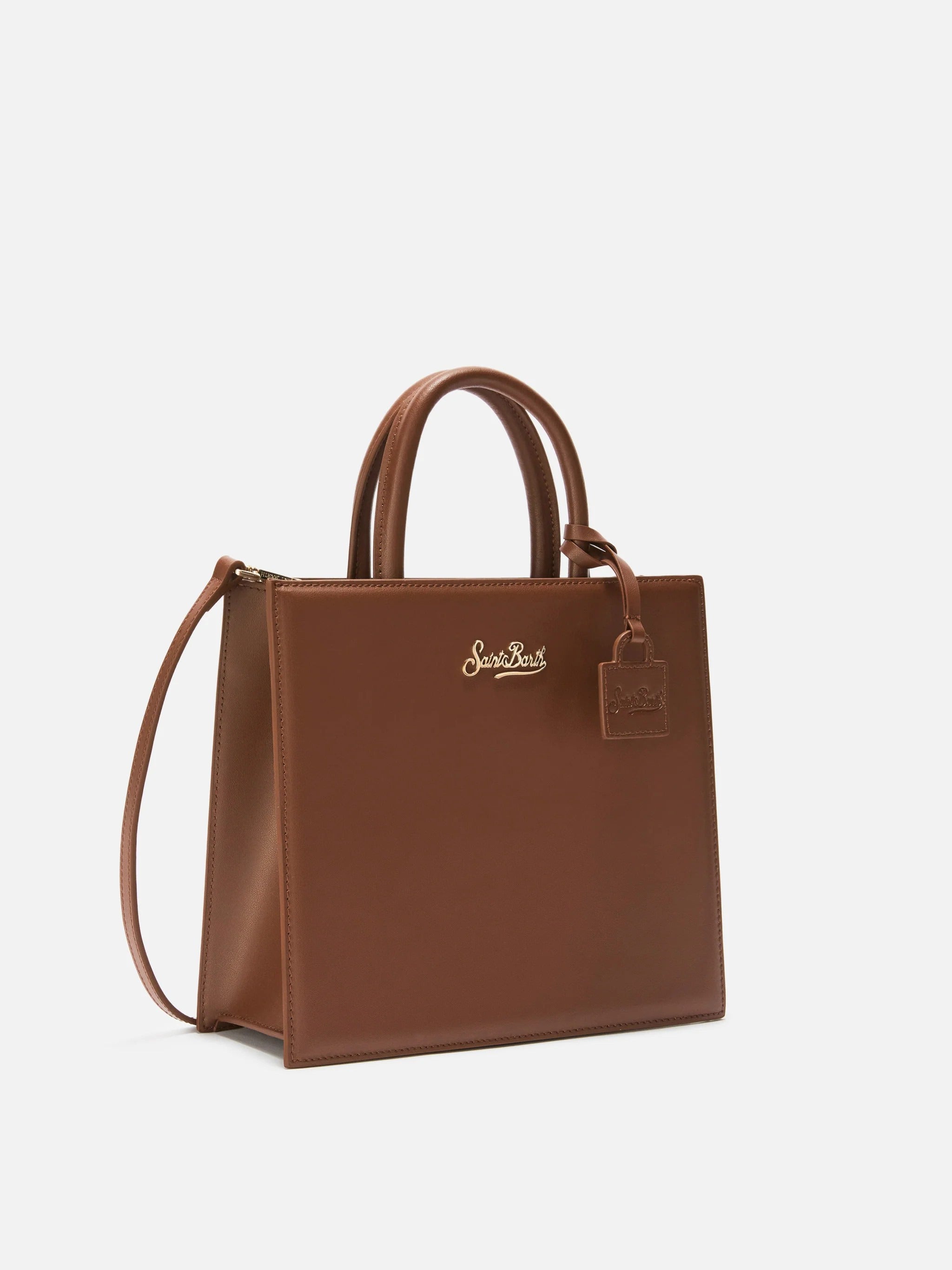 Versatile Midi Tote Bag In Calf Leather