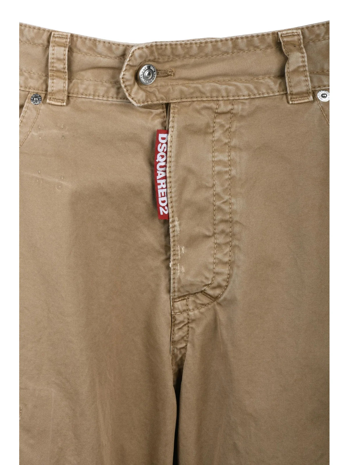 Wide-Leg Trousers with Distressed Details