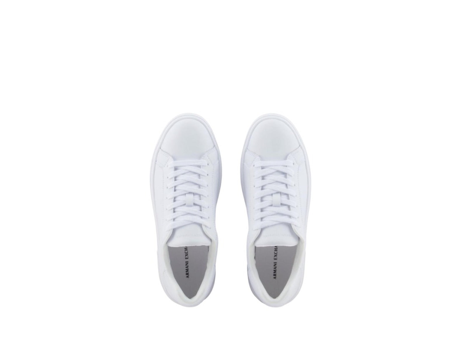 Lace-Up Sneakers With Minimalist Design In Cowhide Leather