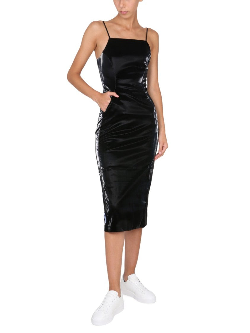 Midi Dress With Thin Adjustable Straps