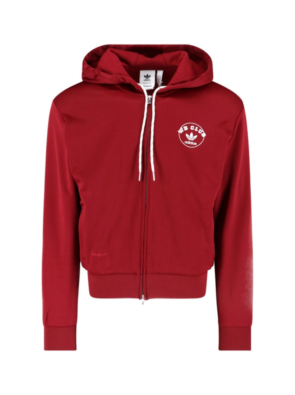 Bordeaux Cotton Blend Zip-Up Hoodie