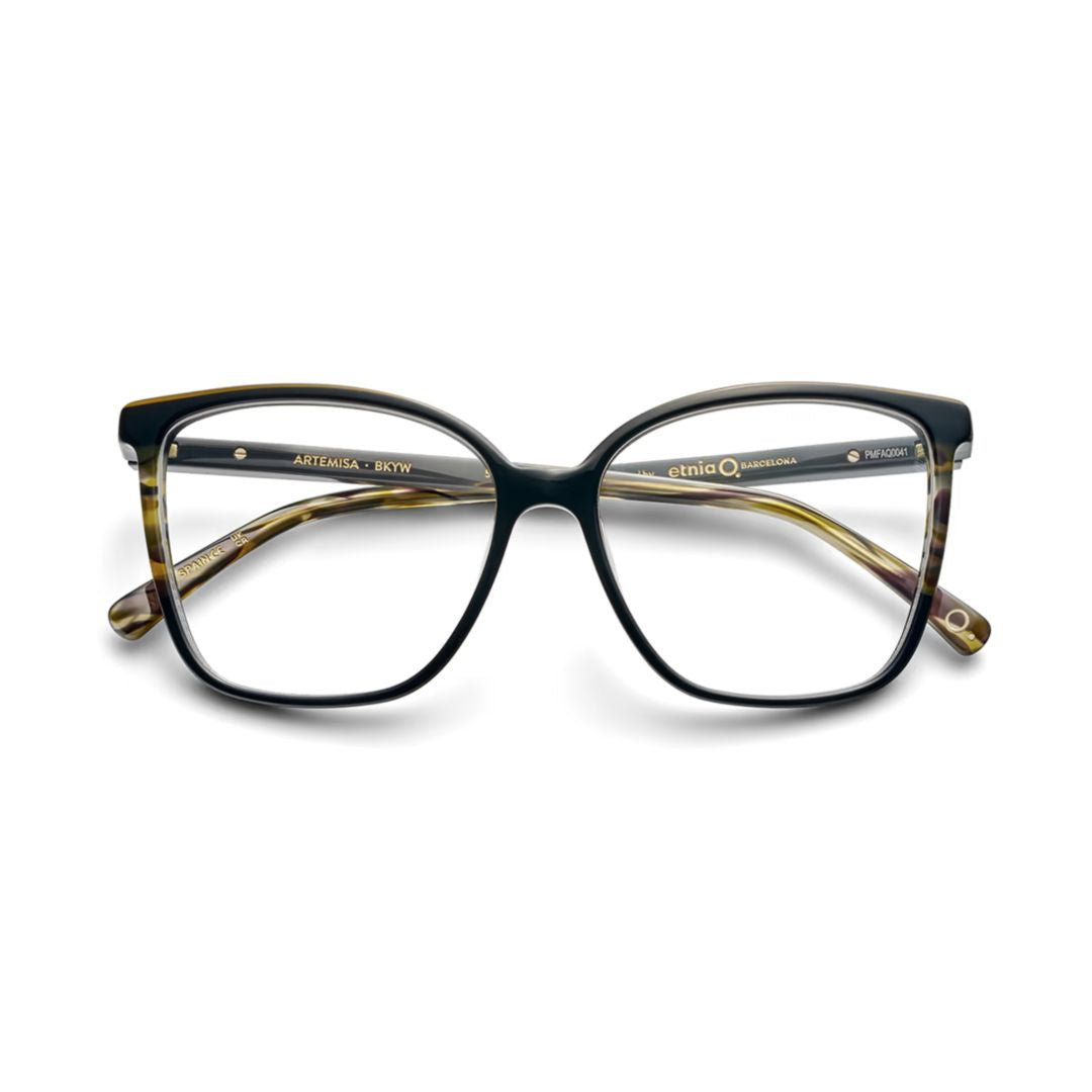 Artemisa Oversized Square Cat-Eye Eyeglasses with Tortoiseshell Temples