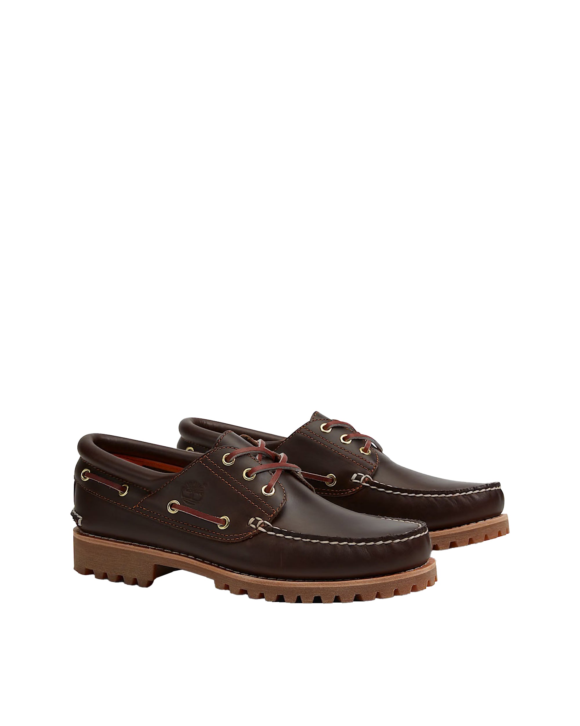 Authentic 3-Eye Lug Handsewn Brown Boat Shoes