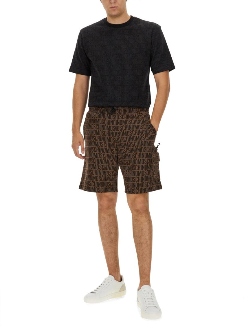 All-Over Logo Print Moschino T-Shirt