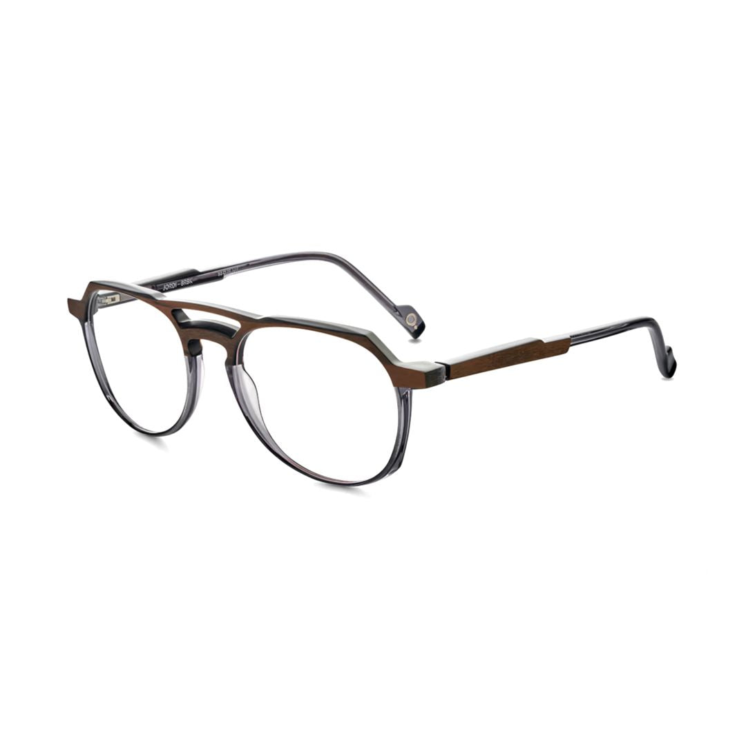 Jordi Modern Geometric Eyeglasses with Double Bridge Design