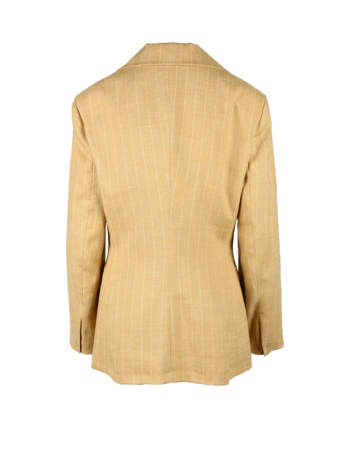 Beige Linen Polyester Jacket