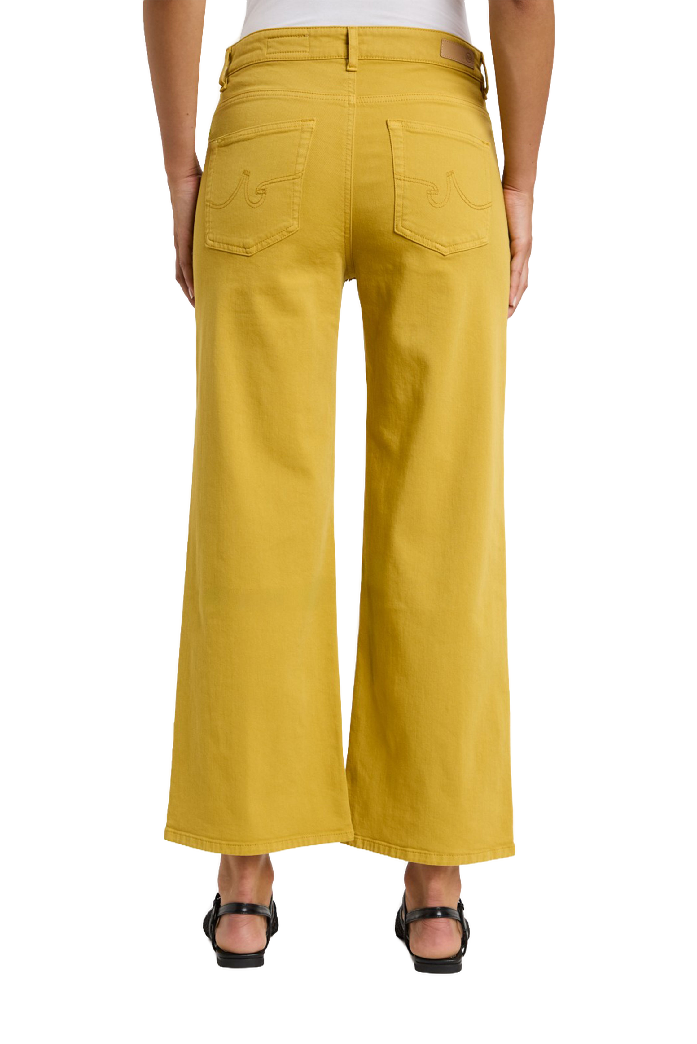 Mustard Saige Wide Leg Crop Jeans