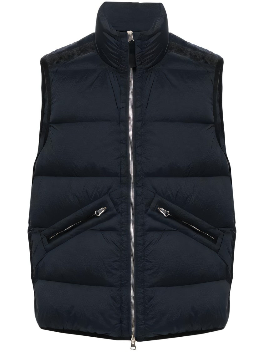 Padded Vest With High Collar
