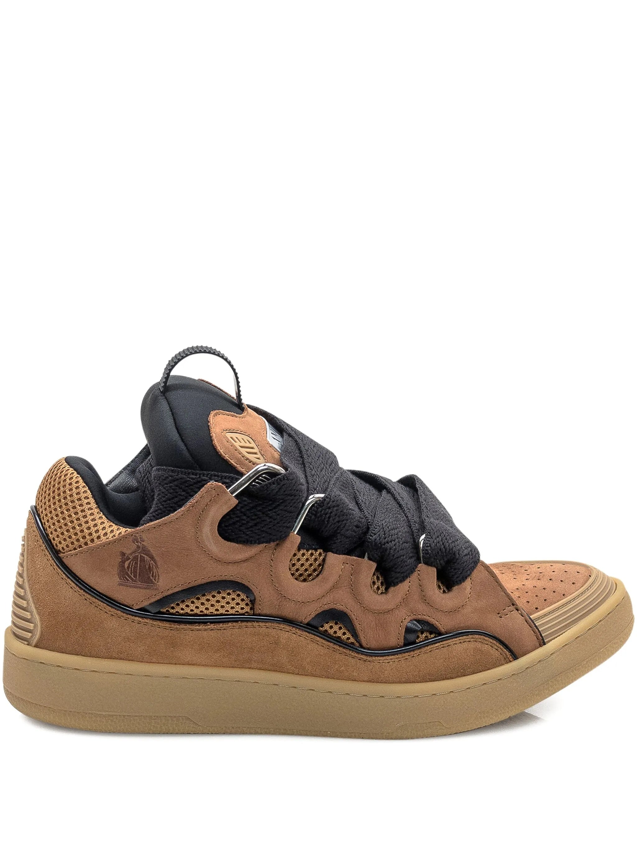 Brown Curb Sneakers Calf Leather Sneakers