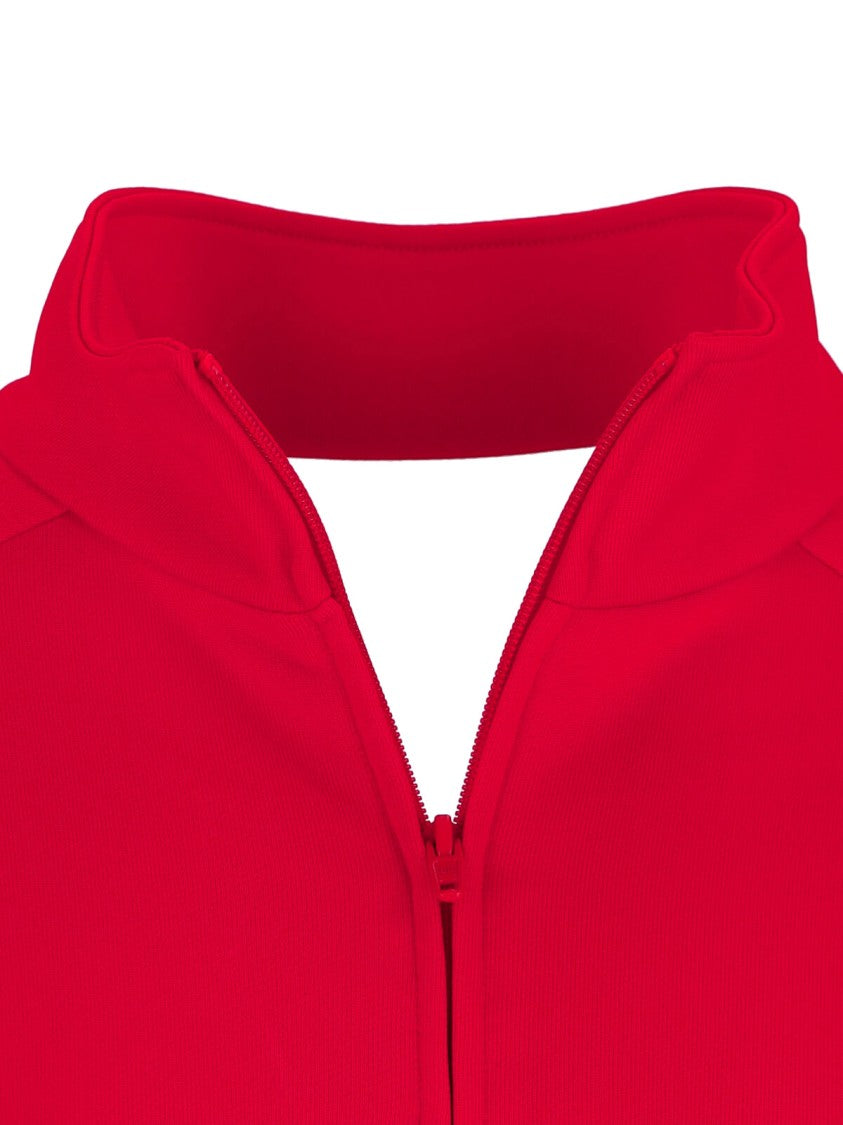 Zip-Up Logo Sweatshirt – Red