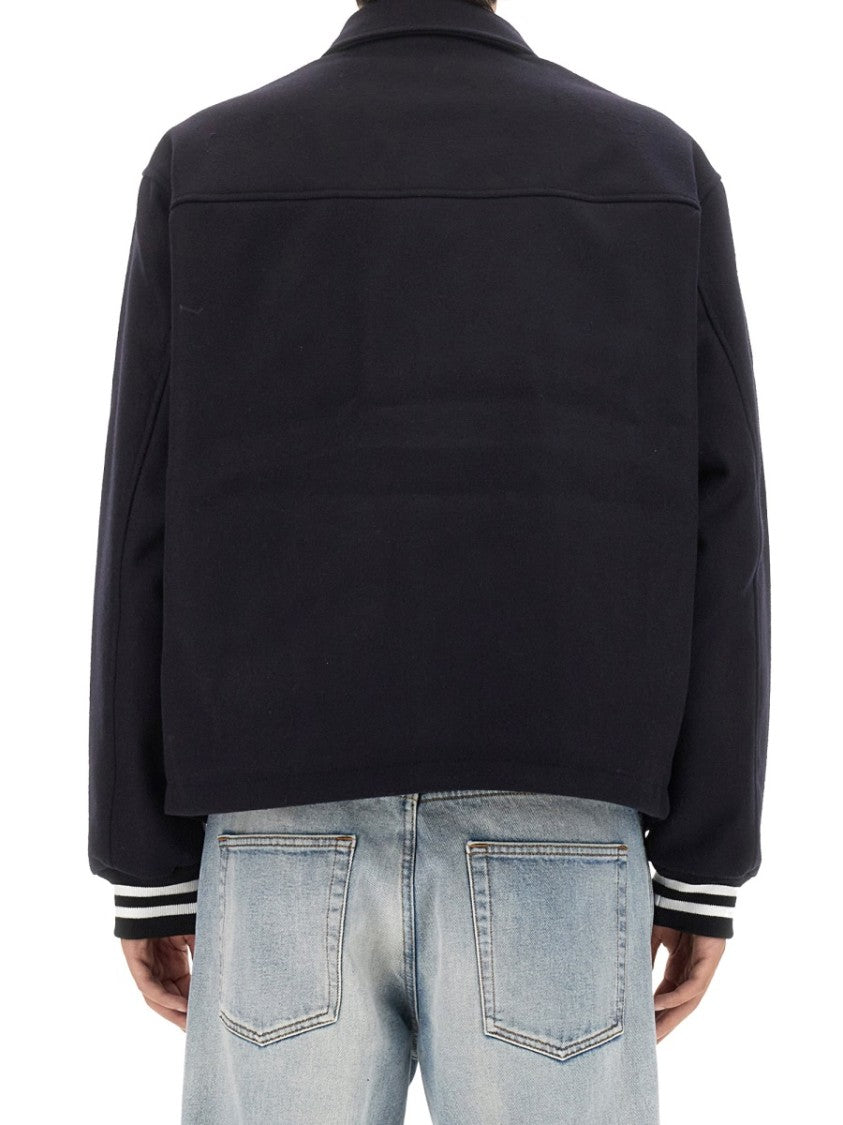Embroidered Wool Varsity Jacket