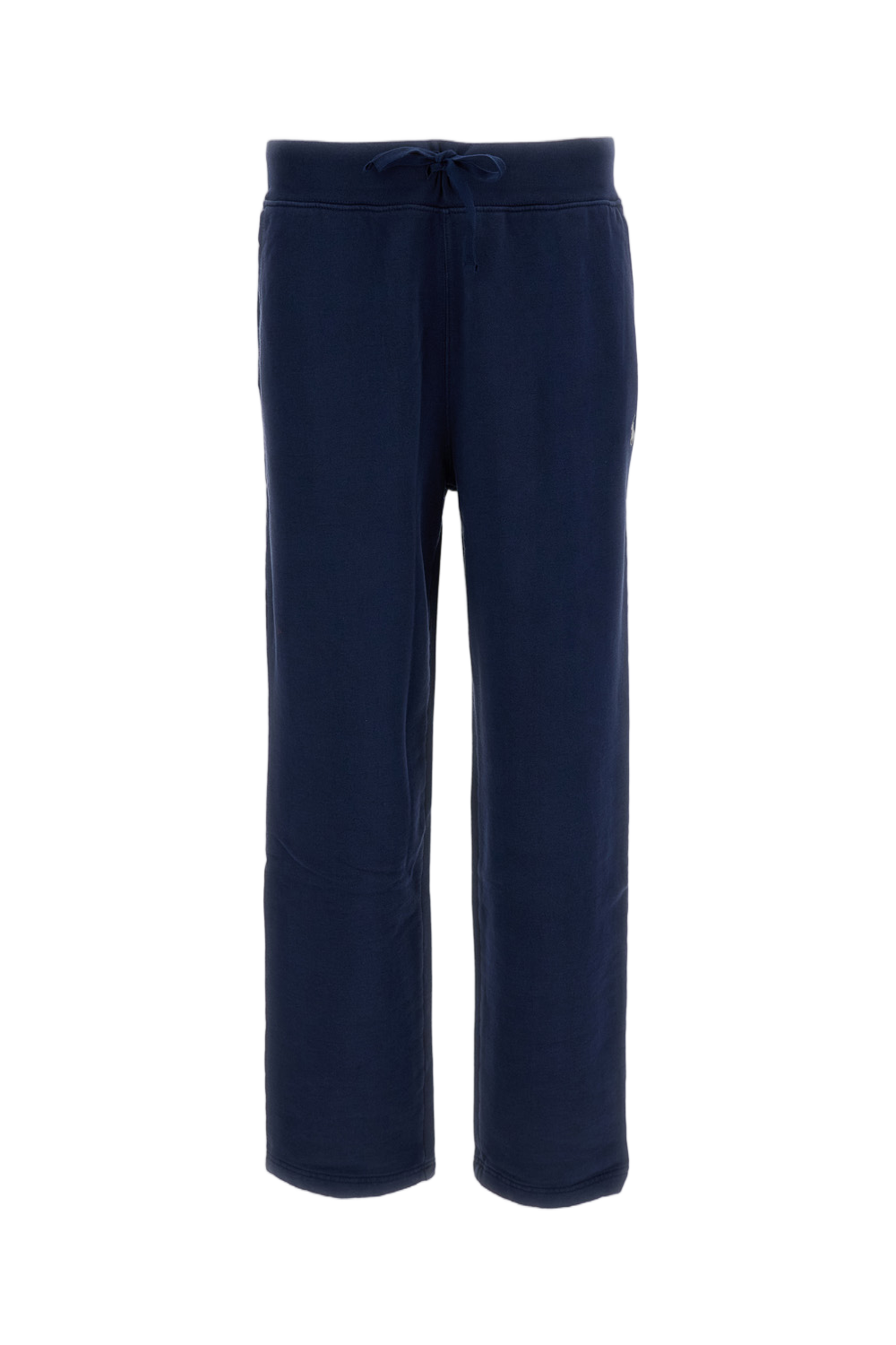 Blue Wide-Leg Cotton Sweatpants