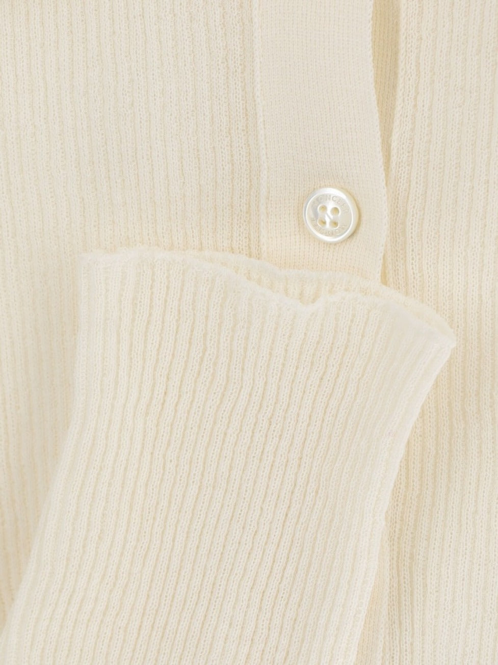 Ribbed Cotton-Blend Moncler Top With Classic Collar