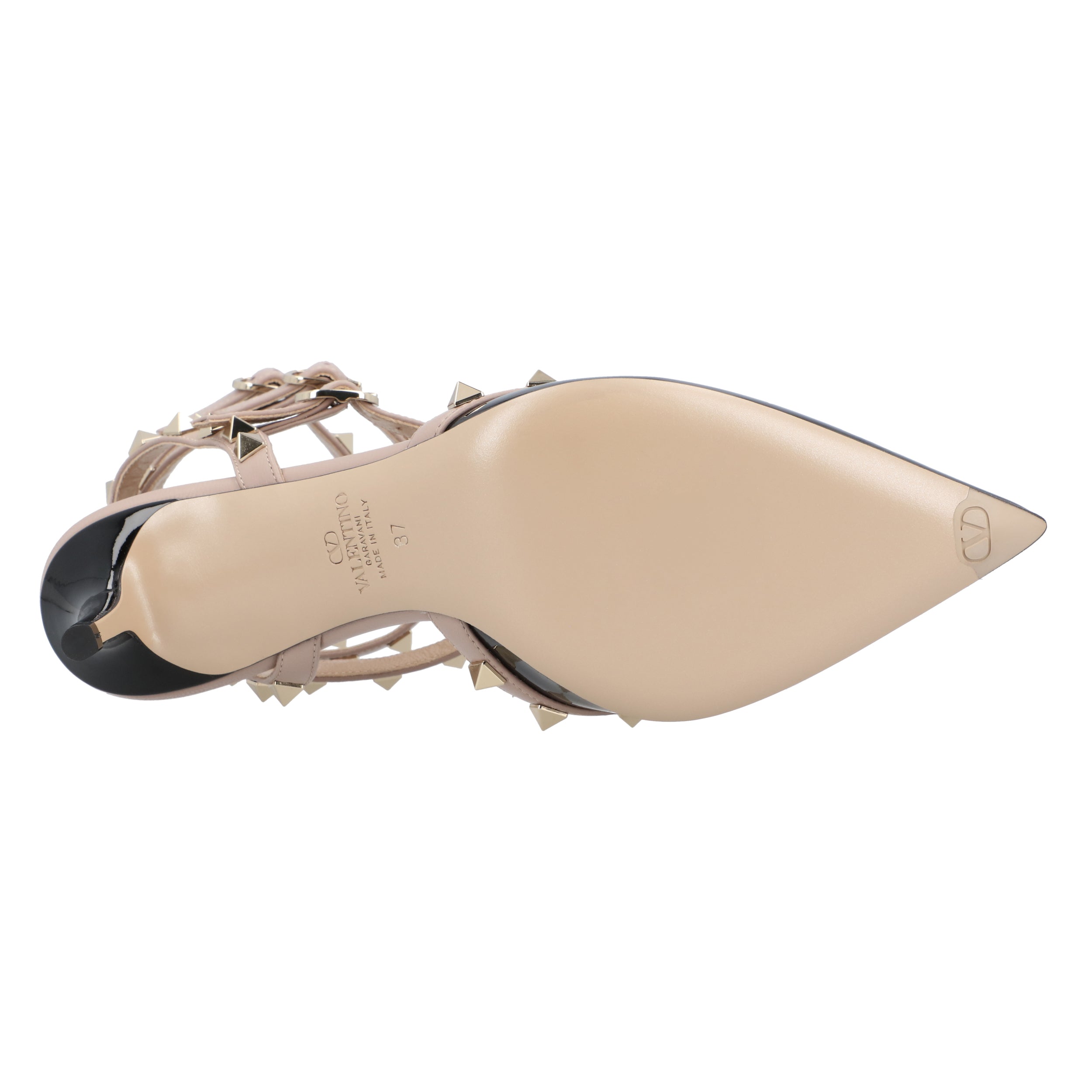 Rockstud Pumps With Gold-Tone Studded Strap