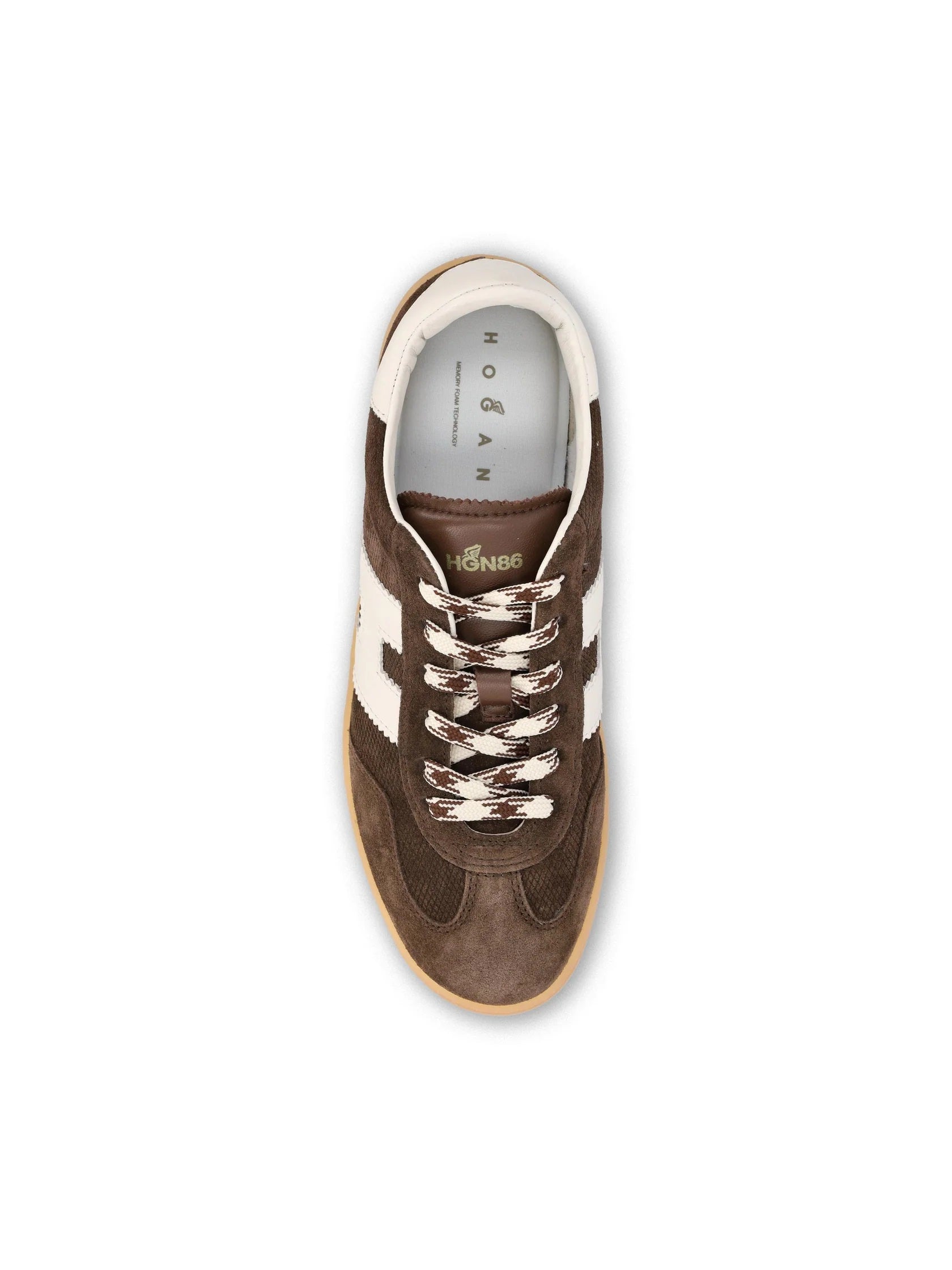 Brown Leather Sneakers With Signature 'H' Logo And Elegant Design