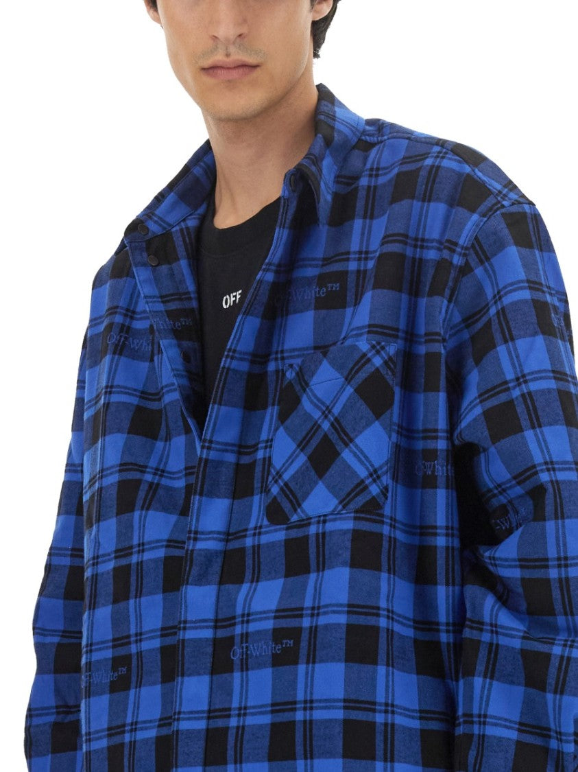 Check Print Oversized Shirt