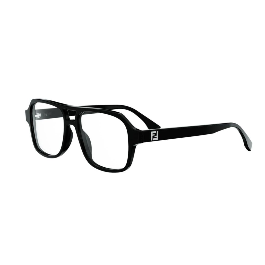 Rectangular Frame Eyeglasses With Double Bridge Design