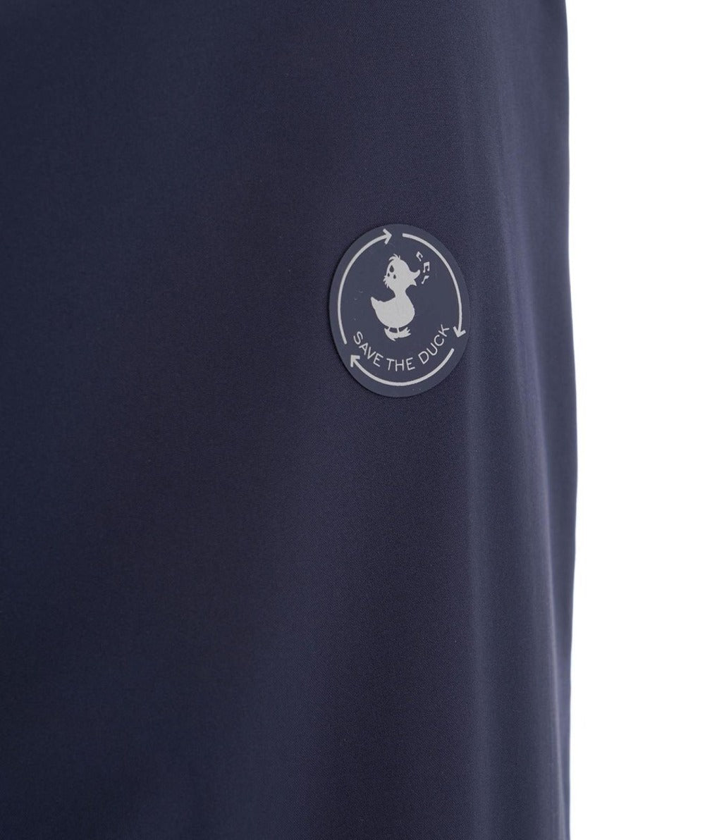 High Collar Water-Resistant Jacket With Logo Applique