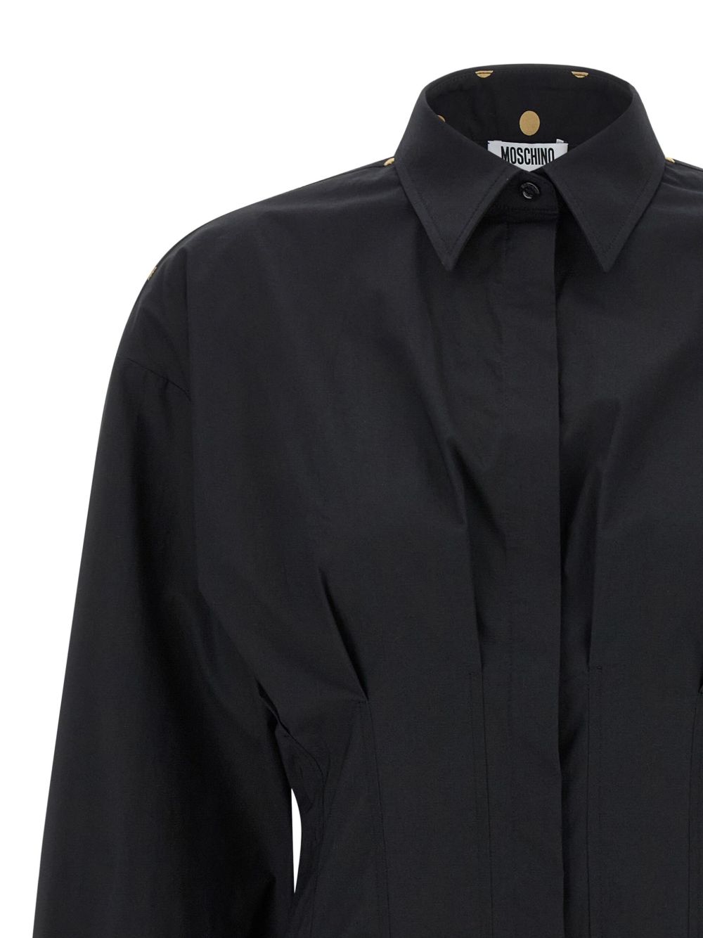 Long-Sleeved Top with Collared Neckline