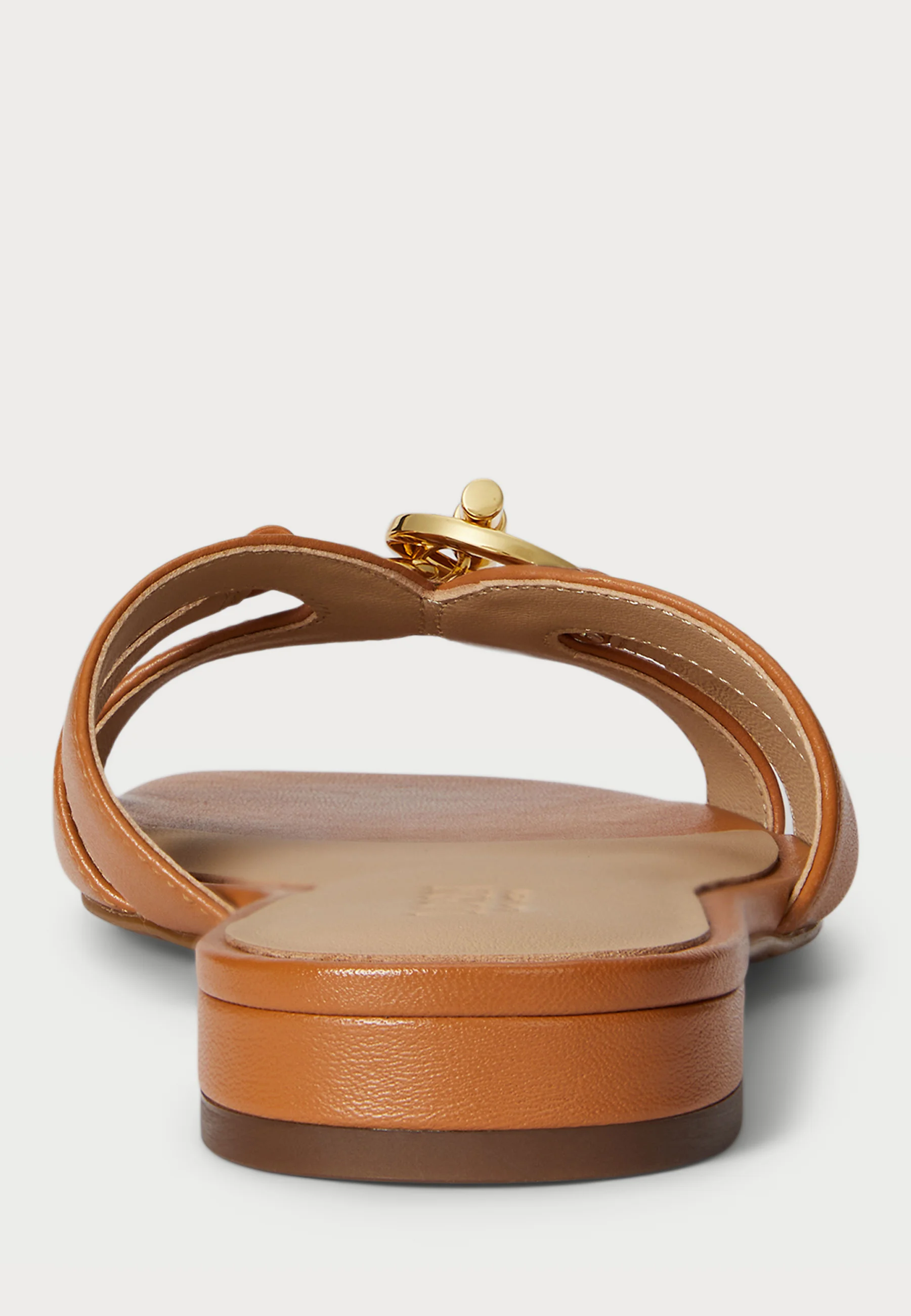 Brown Blaike Slide Leather Sandals