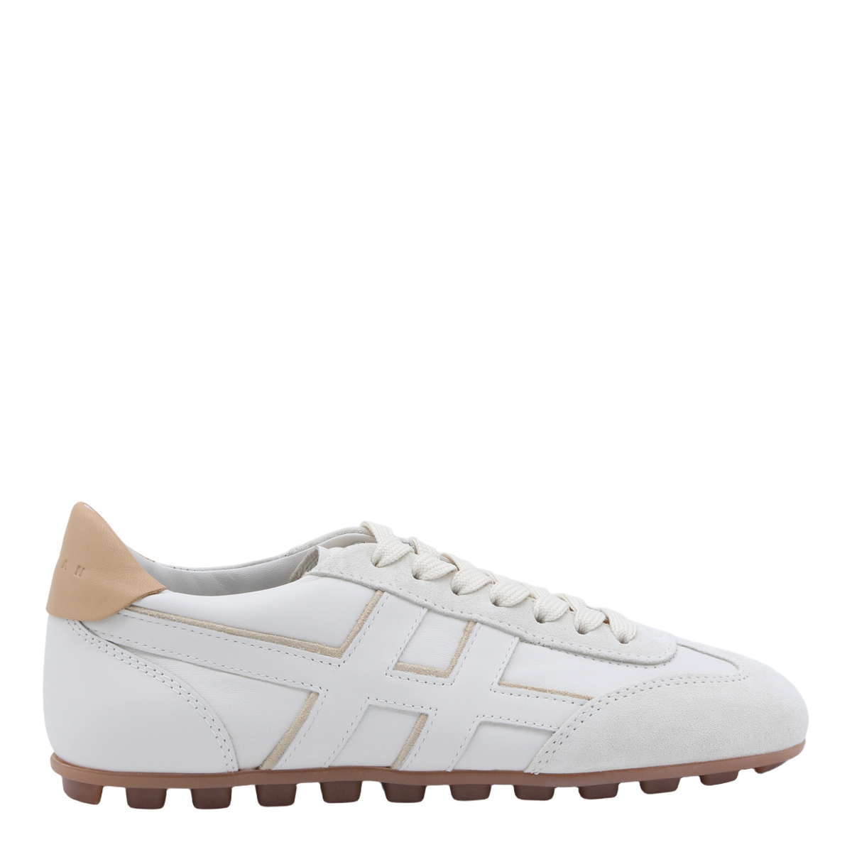 Low-Top White Leather Sneakers