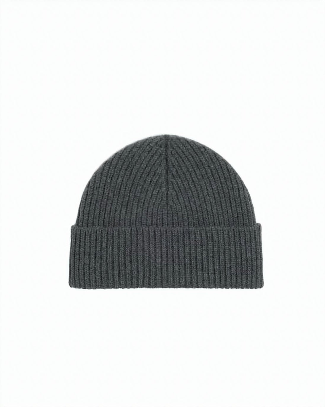 Ribbed Knit Beanie With Heart Emblem