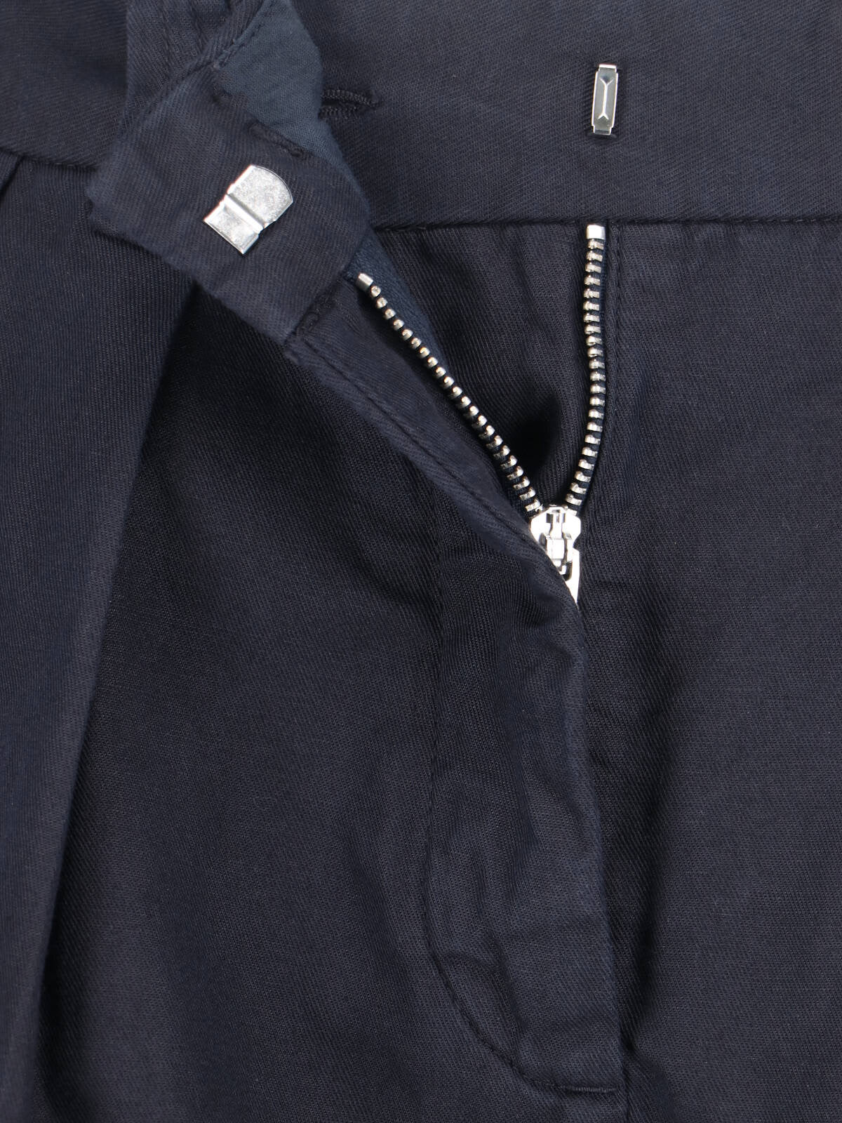 Navy Cotton Linen Shorts