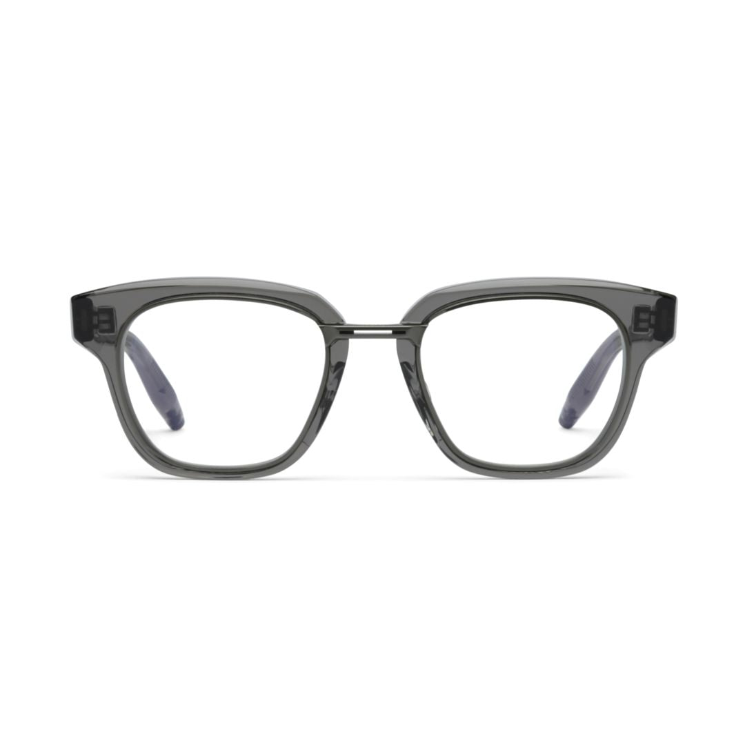Apollo Square Frame Optical Glasses with Translucent Smoky Grey Finish