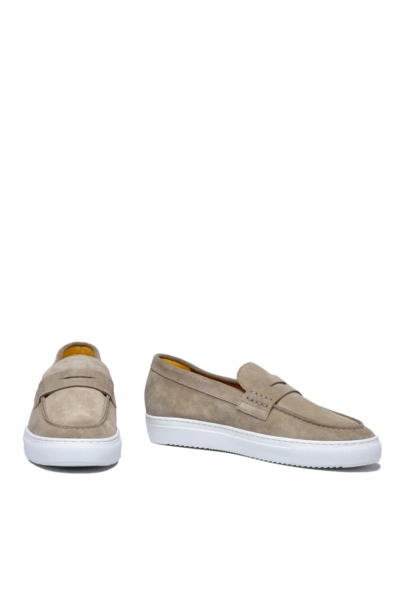Suede Loafers Rubber - Beige