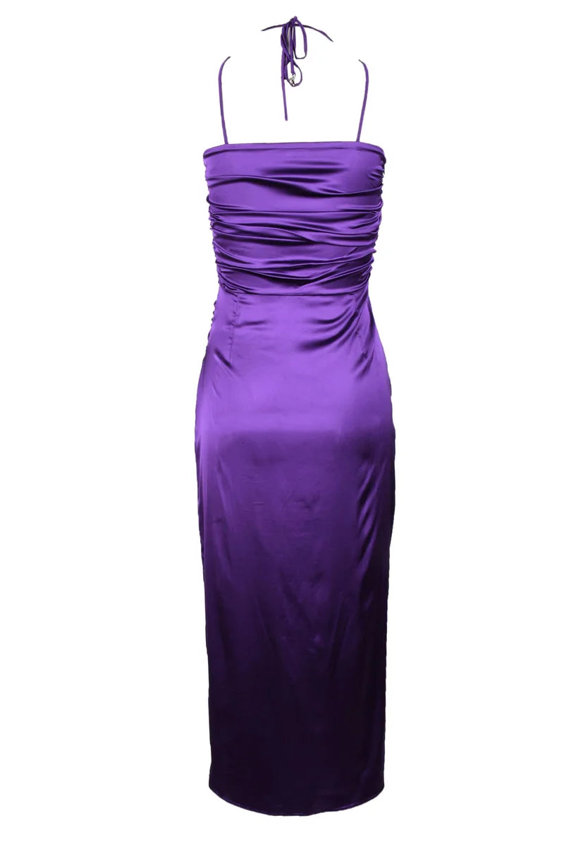Viscose Stretch Dress - Purple