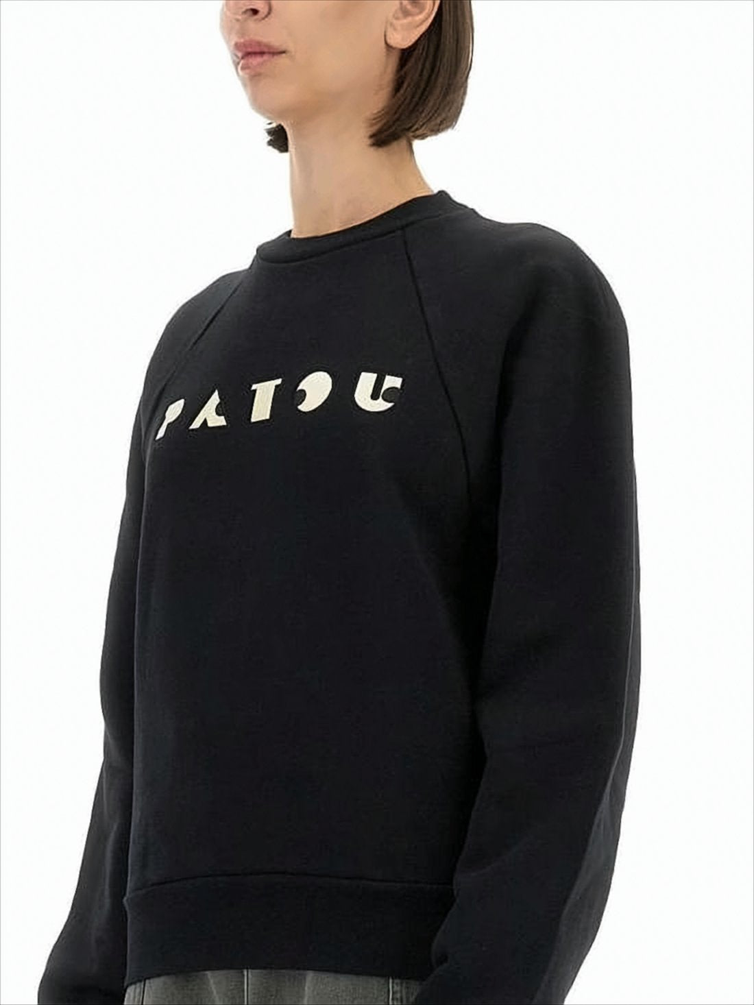 Relaxed-Fit Long Sleeve Crewneck Patou Top
