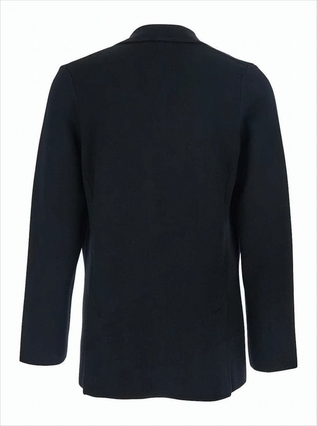 Tailored Black Wool Jacket with Two-Button Closure