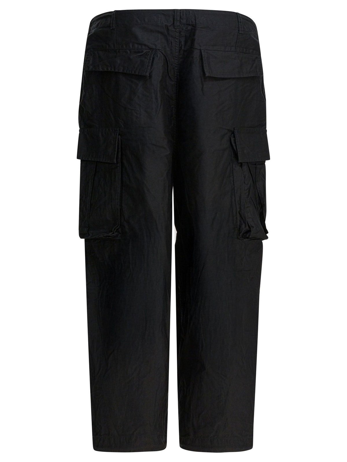 Textured Cotton Straight Pants