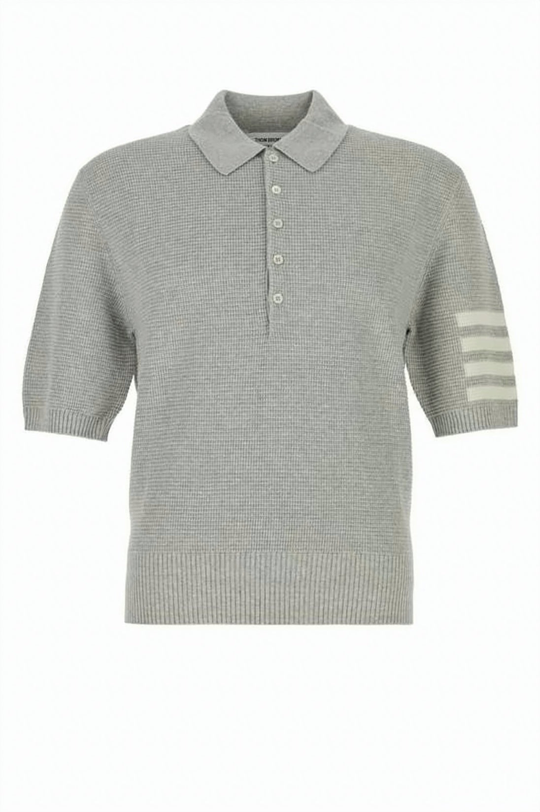 Short-Sleeved Polo Shirt with Textured Knit