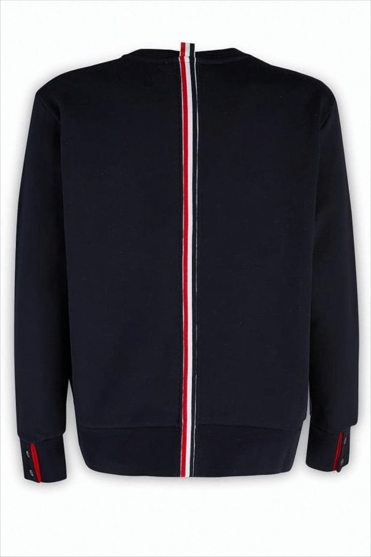 Long-Sleeve Black Shirt with Striped Detail