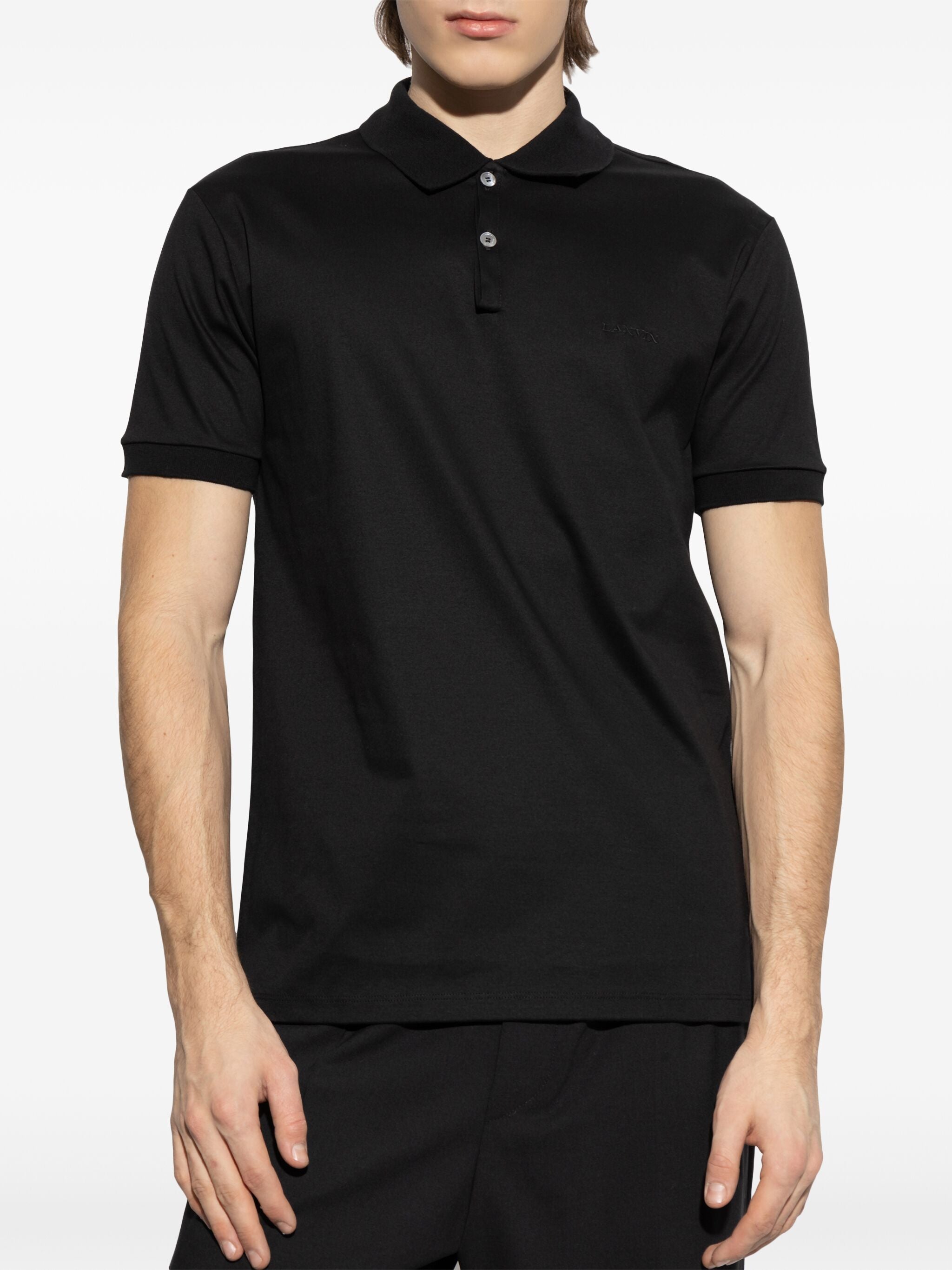 Black Polo Classique Tailored Cotton Polo