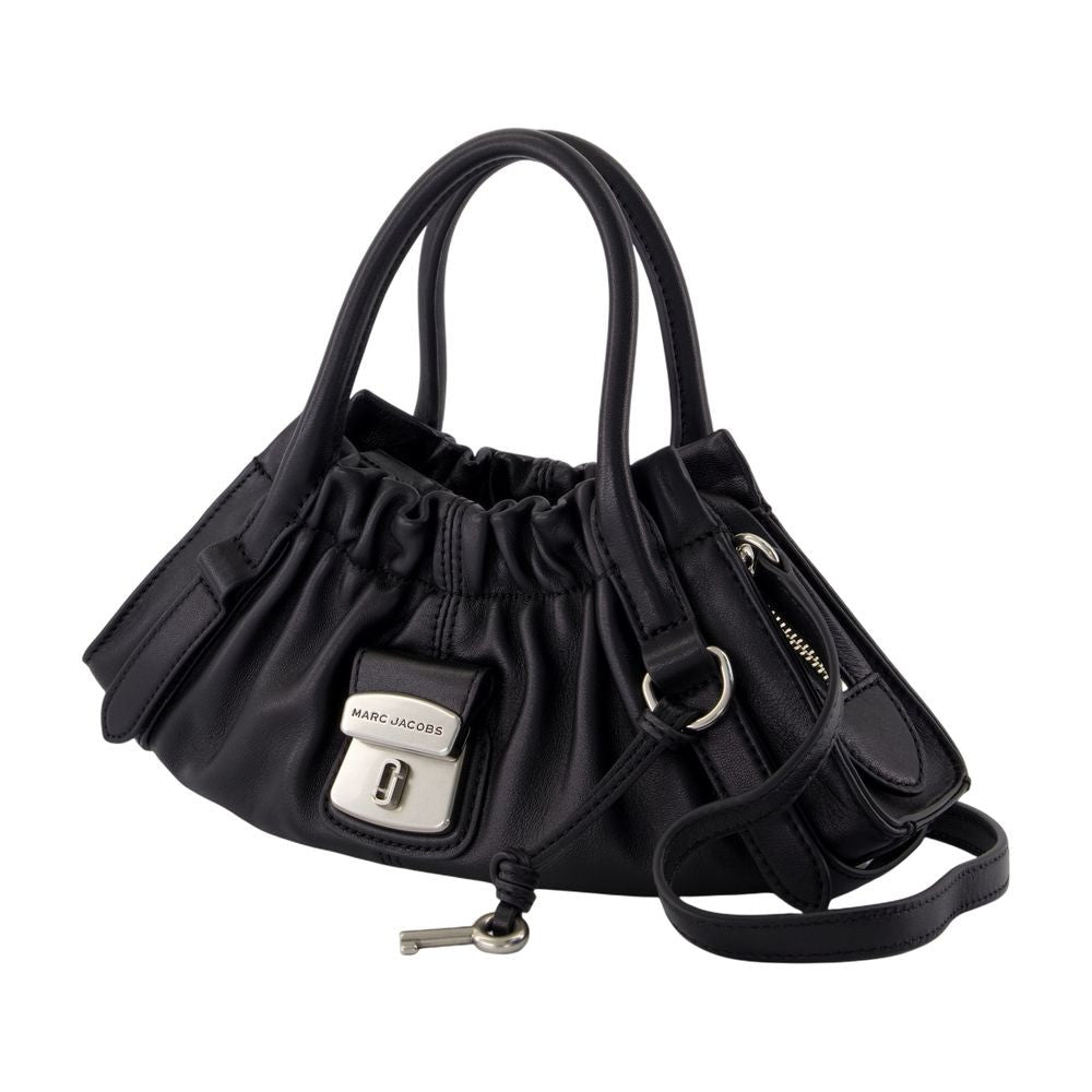 The Small Satchel Shoulder Bag - Leather - Black